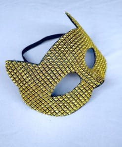New Performance Halloween Masquerade Stick-on Crystals Cat Men And Women Mask