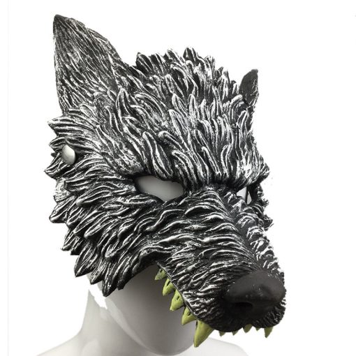 Halloween Performance Bar Masquerade PU Foam Wolf Head Mask - Image 6