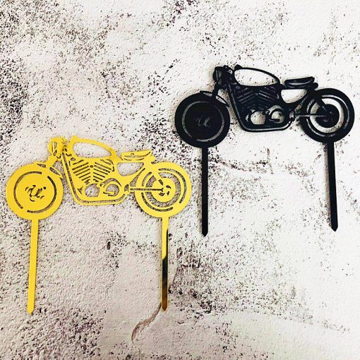 Motorcycle Car Birthday Cake Insertion Party Decoration - Image 8
