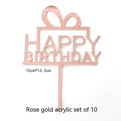 Acrylic Cake Decorative Creative LOVE LOVE Heart - Image 3
