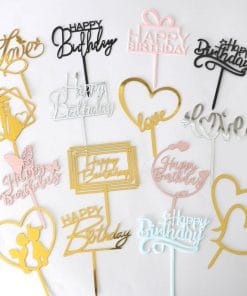 Acrylic Cake Decorative Creative LOVE LOVE Heart