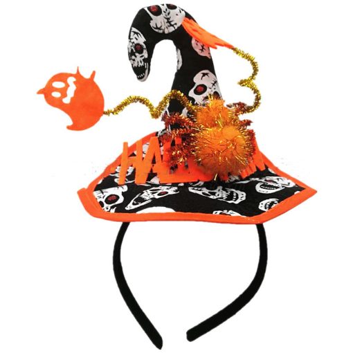 Halloween Letter Spider Witch Hat Headband Masquerade Atmosphere Props Bat Ghost Hair Accessories - Image 5