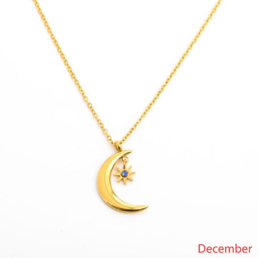 December Birthday Stone Necklace Birthday Stone Pendant - Image 9