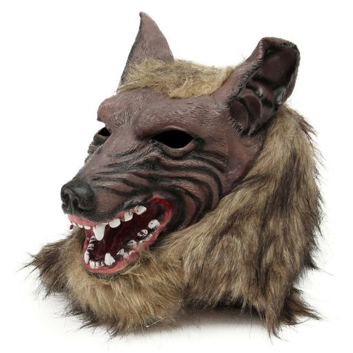 Halloween Masquerade Bar Decoration Cool Shape Vinyl Wolf Head Mask Hood - Image 5