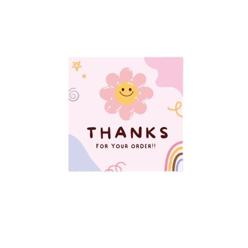 50 PcsPack Square Simple Thank-you Card Coated Paper Business Cards - Image 9