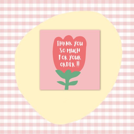 50 PcsPack Square Simple Thank-you Card Coated Paper Business Cards - Image 3
