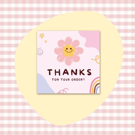 50 PcsPack Square Simple Thank-you Card Coated Paper Business Cards - Image 8