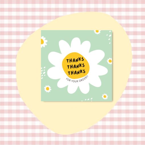 50 PcsPack Square Simple Thank-you Card Coated Paper Business Cards - Image 5