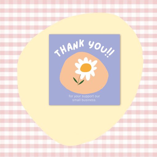 50 PcsPack Square Simple Thank-you Card Coated Paper Business Cards - Image 2