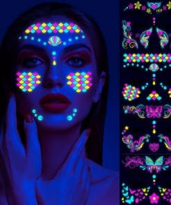 Music Festival Fluorescent Face Pasters Waterproof Nightclub Masquerade