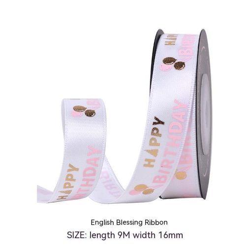 Birthday Ribbon Roll 9 M Birthday Greetings - Image 8