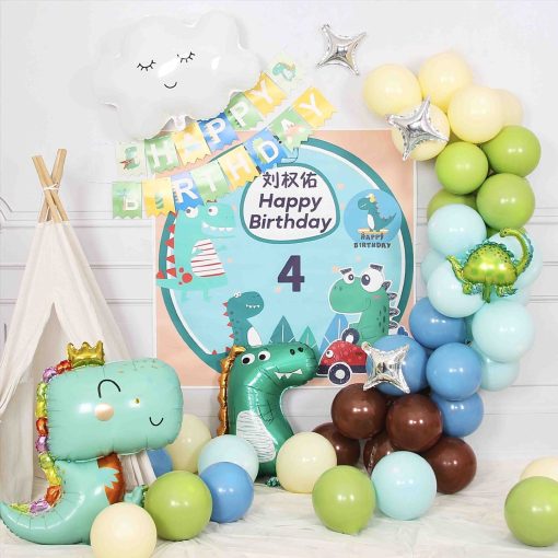 Children's Birthday Decoration Background Wall Dinosaur Theme Balloon - Image 8