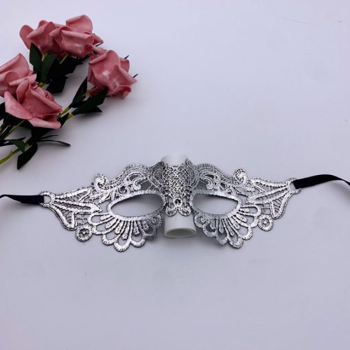 Halloween Adult Princess Masquerade Golden Lace Mask Bronzing Half Face Eye Mask For Women - Image 2