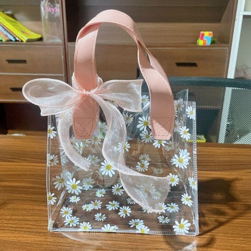 Thickened Transparent PvE Handbag Birthday Partner Gift Bag Gift Bag Bridesmaid Hand Gift Bag - Image 2