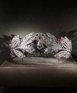 Royal Vintage Laurel Leaf Big Crown Bridal Zircon Crown 10 b380c438 f863 4ee8 a1d5 ef9b820e17c5