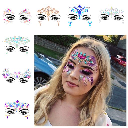 Resin Drill Electric Sound Festival Masquerade Face Decoration Stickers - Image 7