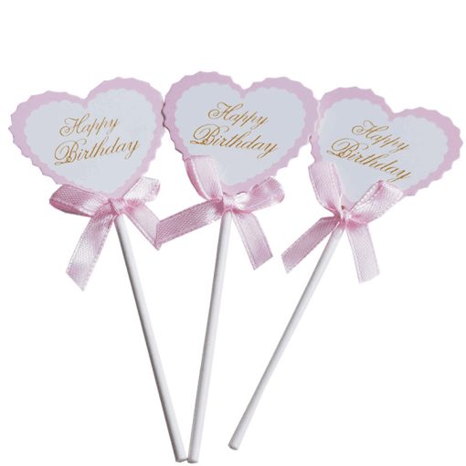 Birthday Cake Decoration Blank Writable Bowknot Flower - Image 6
