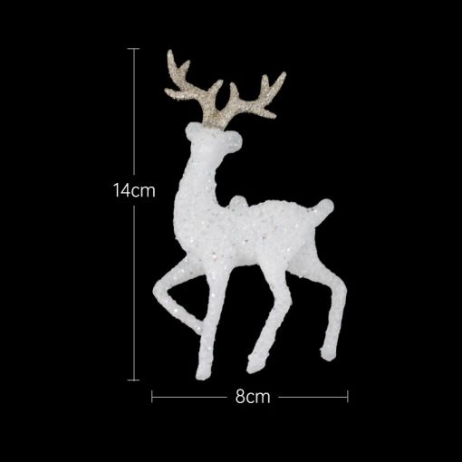 Glitter Christmas Elk Birthday Cake Decorative Ornaments - Image 6