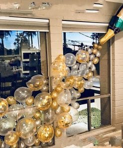 Champagne Bottle Aluminum Foil Balloon Set Birthday Party