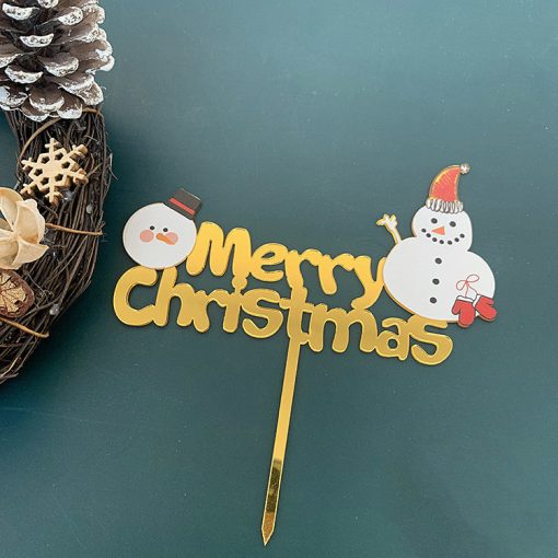Elk Snowman Party Cake Decoration - Image 5