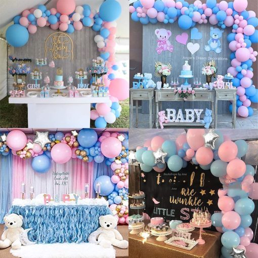 Gender Secret Boy Girl Balloon Arch Bridge Set Balloon Chain Blue Birthday Party Decorations - Image 5