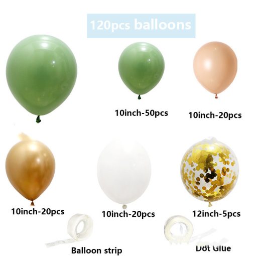 Avocado Green Balloon Set Shape Decoration Birthday Party - Image 3