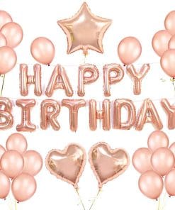 Birthday Letter Balloon Set 16 Inch Rose Gold Happy Birthday Balloons