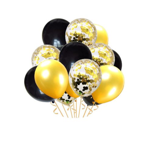 Black Gold Birthday Party Balloon Decoration Set Gilding - Image 6