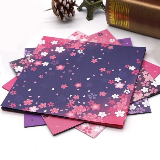 Double-sided Two-color Japanese-style Floral Origami Square Printing Origami - Image 6