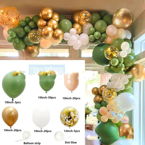 Avocado Green Balloon Set Shape Decoration Birthday Party - Image 5