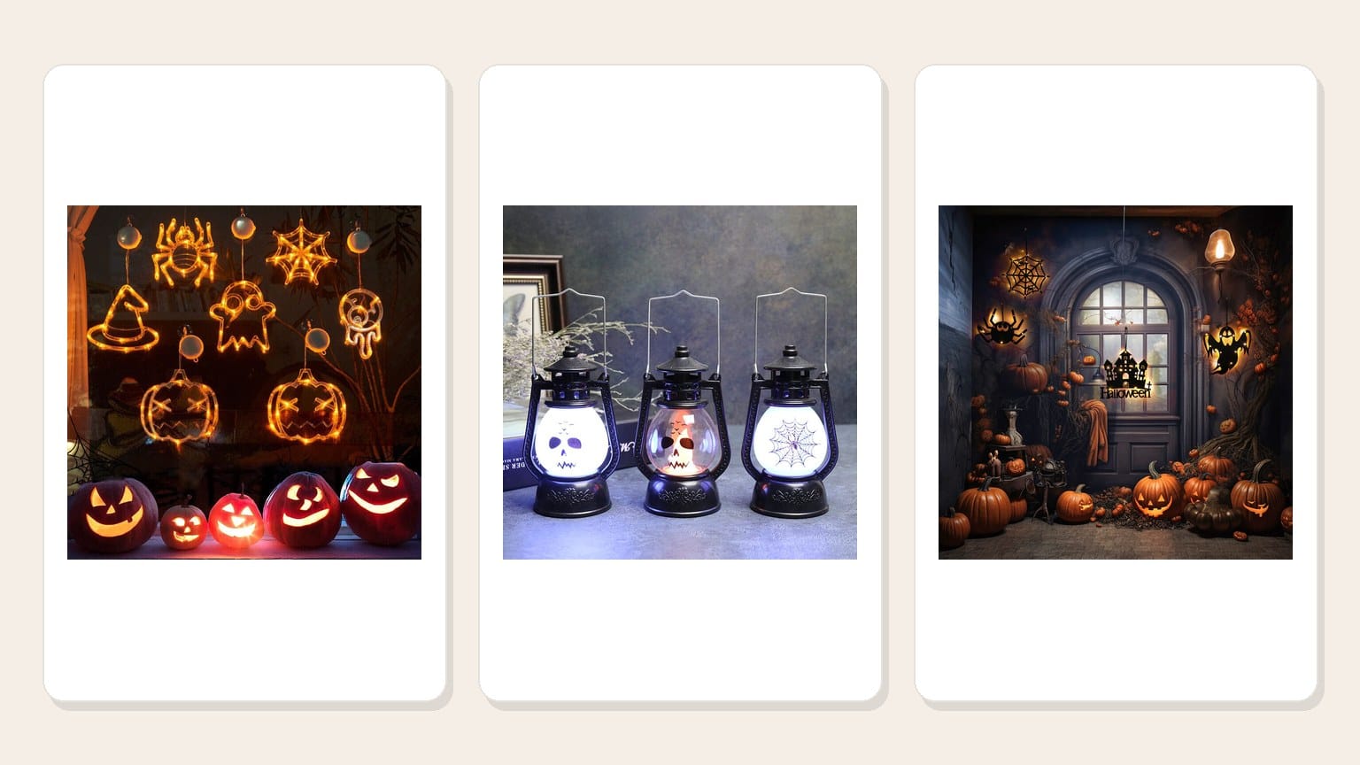 Halloween window decoration product examples